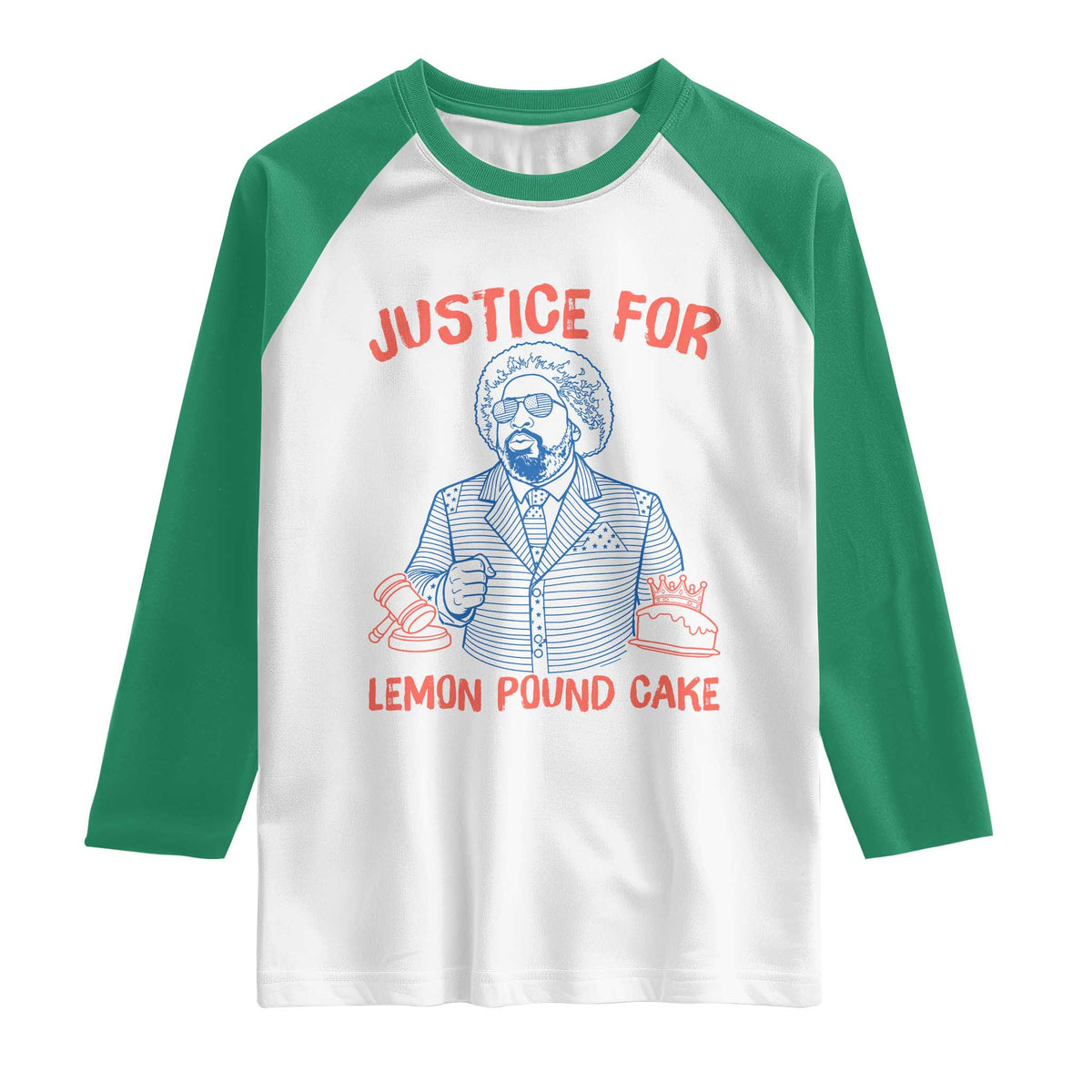 Justice For Lemon Pound Cake Raglan Shirt Viral Trend Free Speech