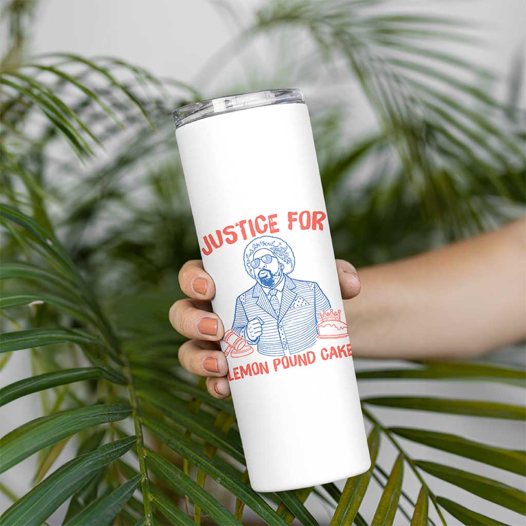 Justice For Lemon Pound Cake Skinny Tumbler Viral Trend Free Speech