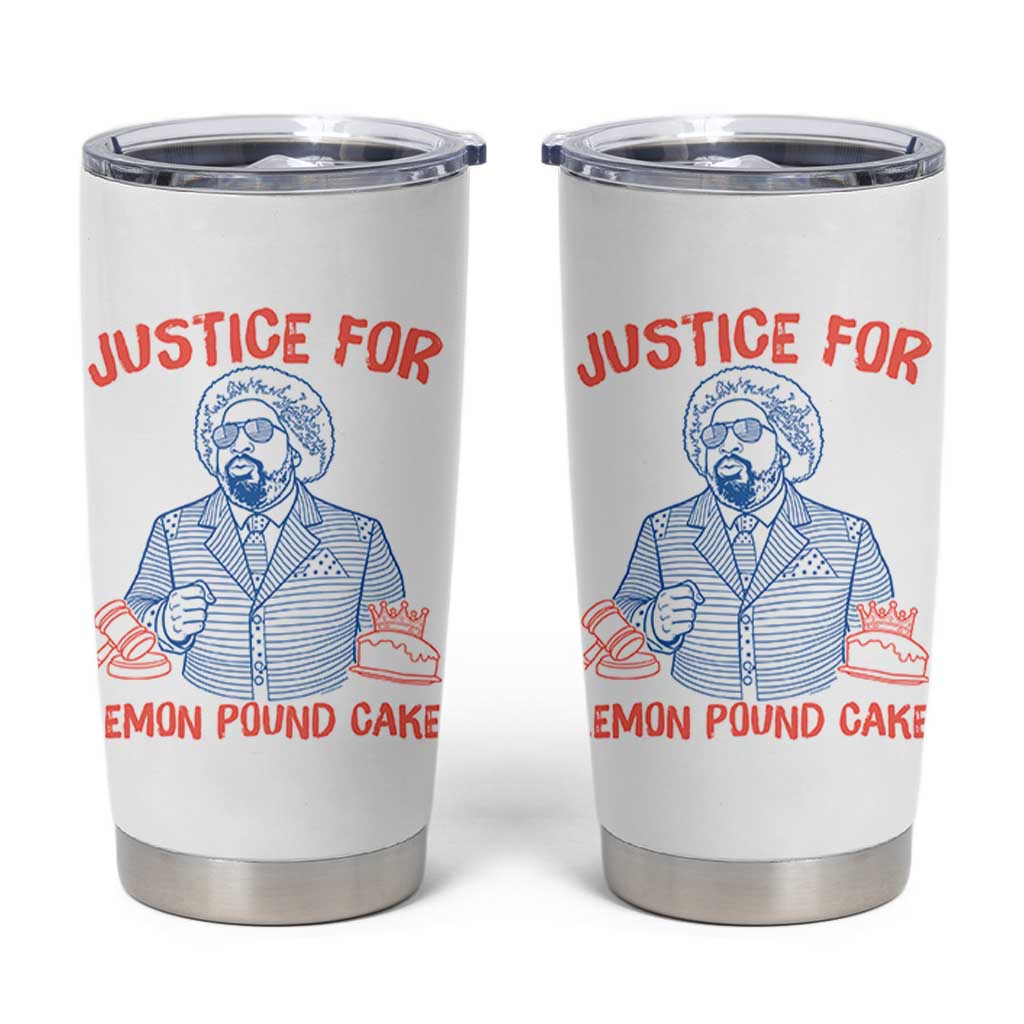 Justice For Lemon Pound Cake Tumbler Cup Viral Trend Free Speech