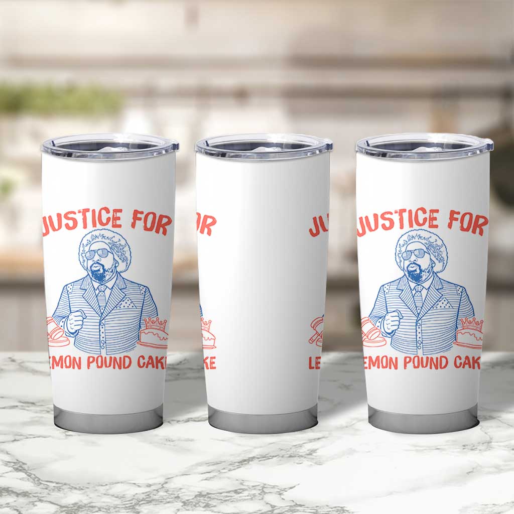 Justice For Lemon Pound Cake Tumbler Cup Viral Trend Free Speech