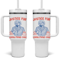 Justice For Lemon Pound Cake Tumbler With Handle Viral Trend Free Speech