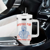 Justice For Lemon Pound Cake Tumbler With Handle Viral Trend Free Speech