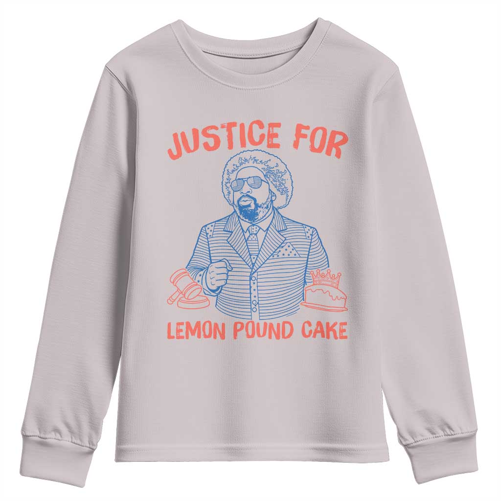Justice For Lemon Pound Cake Youth Sweatshirt Viral Trend Free Speech