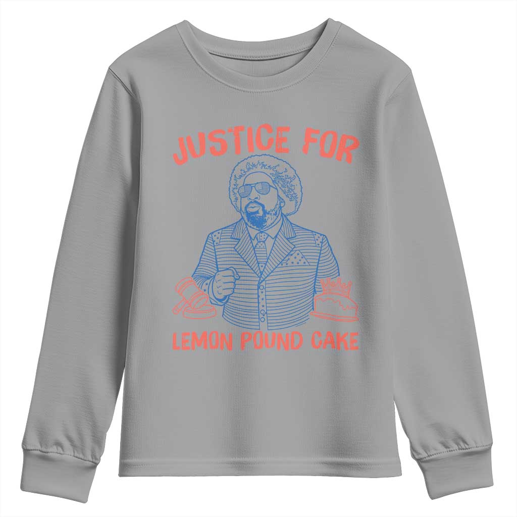 Justice For Lemon Pound Cake Youth Sweatshirt Viral Trend Free Speech