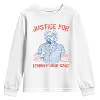 Justice For Lemon Pound Cake Youth Sweatshirt Viral Trend Free Speech