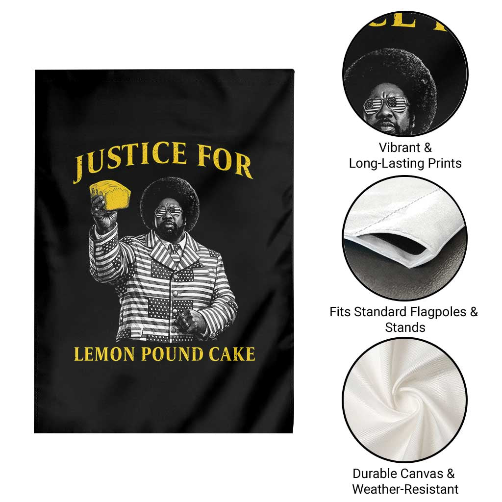 Justice For Lemon Pound Cake Garden Flag Vintage Rap Free Speech