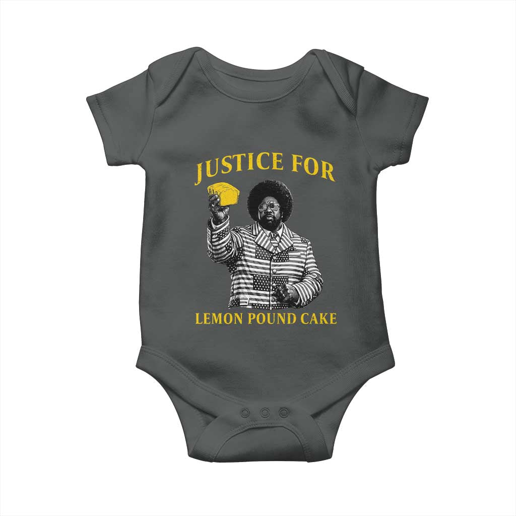 Justice For Lemon Pound Cake Baby Onesie Vintage Rap Free Speech