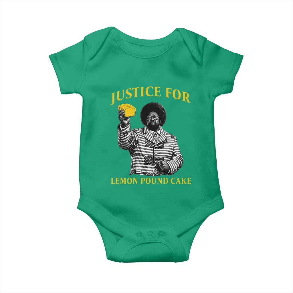 Justice For Lemon Pound Cake Baby Onesie Vintage Rap Free Speech