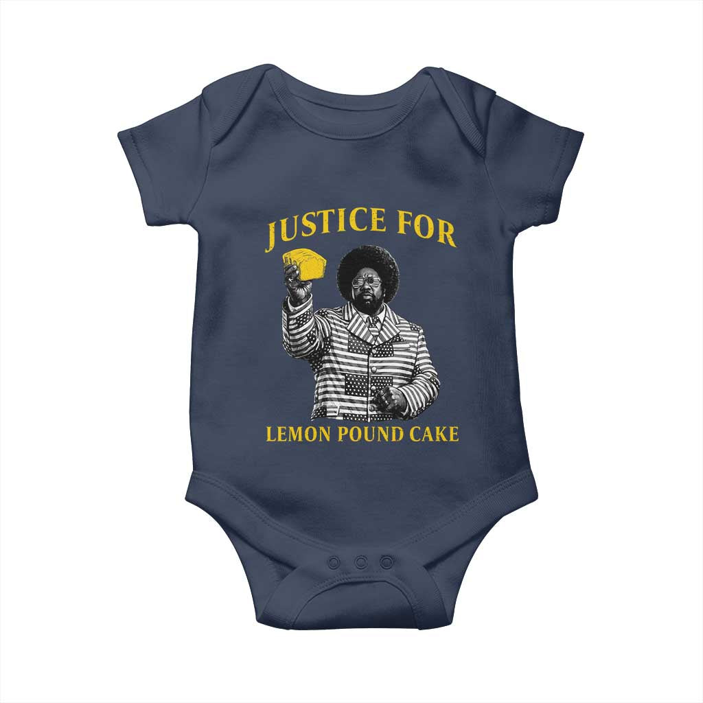 Justice For Lemon Pound Cake Baby Onesie Vintage Rap Free Speech