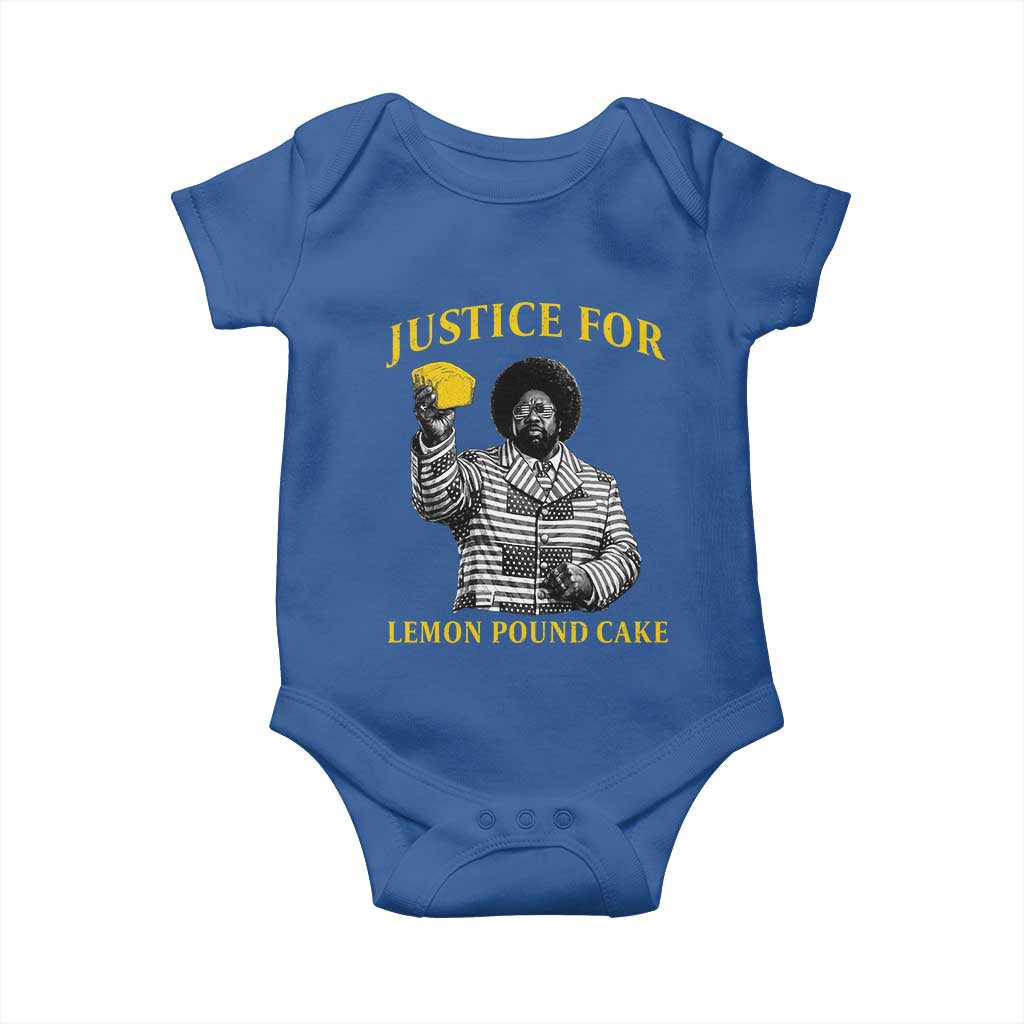 Justice For Lemon Pound Cake Baby Onesie Vintage Rap Free Speech