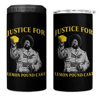 Justice For Lemon Pound Cake 4 in 1 Can Cooler Tumbler Vintage Rap Free Speech