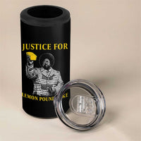 Justice For Lemon Pound Cake 4 in 1 Can Cooler Tumbler Vintage Rap Free Speech