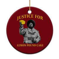 Justice For Lemon Pound Cake Ceramic Ornament Vintage Rap Free Speech