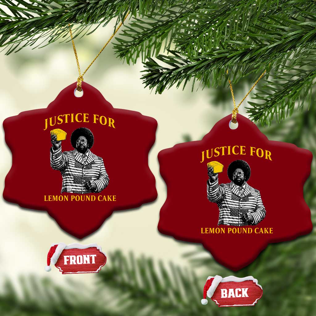 Justice For Lemon Pound Cake Ceramic Ornament Vintage Rap Free Speech