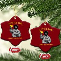 Justice For Lemon Pound Cake Ceramic Ornament Vintage Rap Free Speech