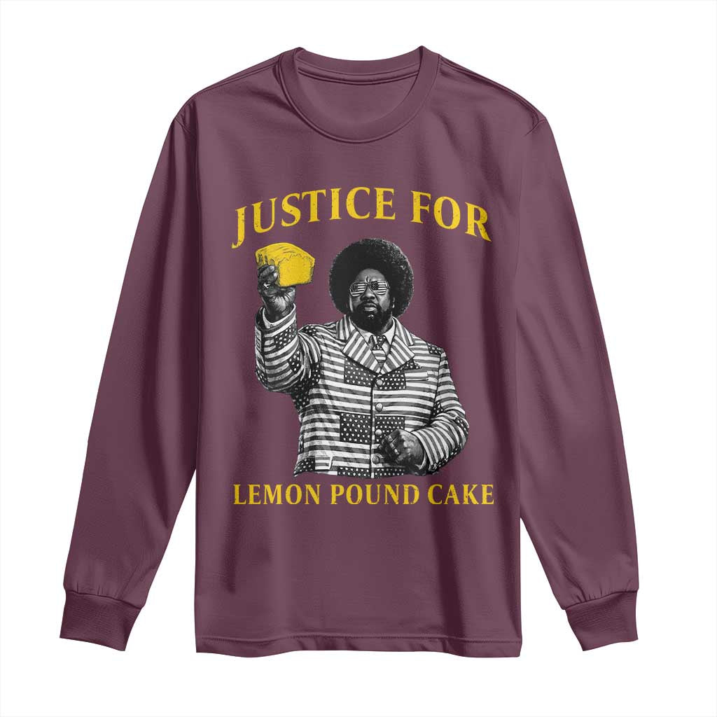 Justice For Lemon Pound Cake Long Sleeve Shirt Vintage Rap Free Speech
