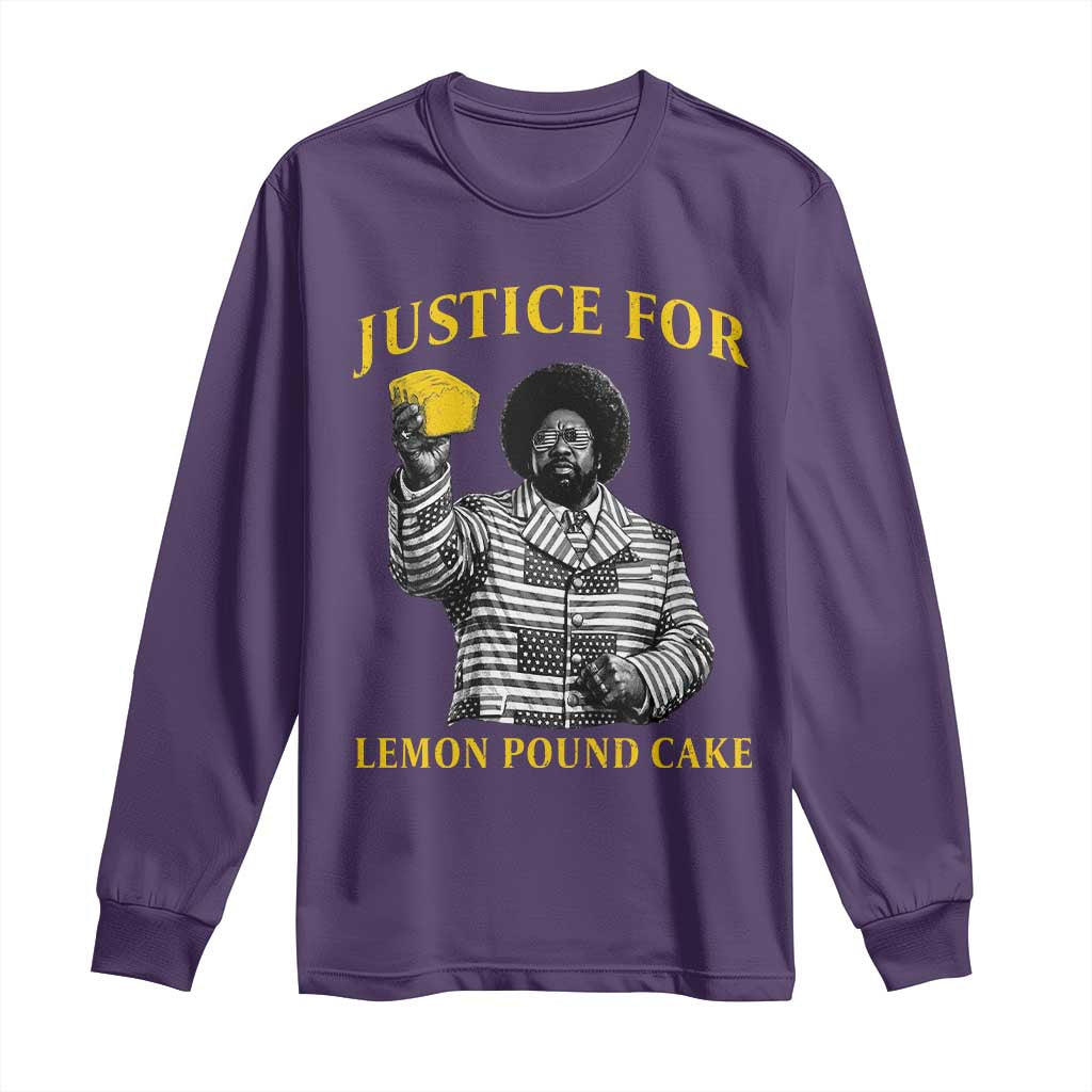Justice For Lemon Pound Cake Long Sleeve Shirt Vintage Rap Free Speech