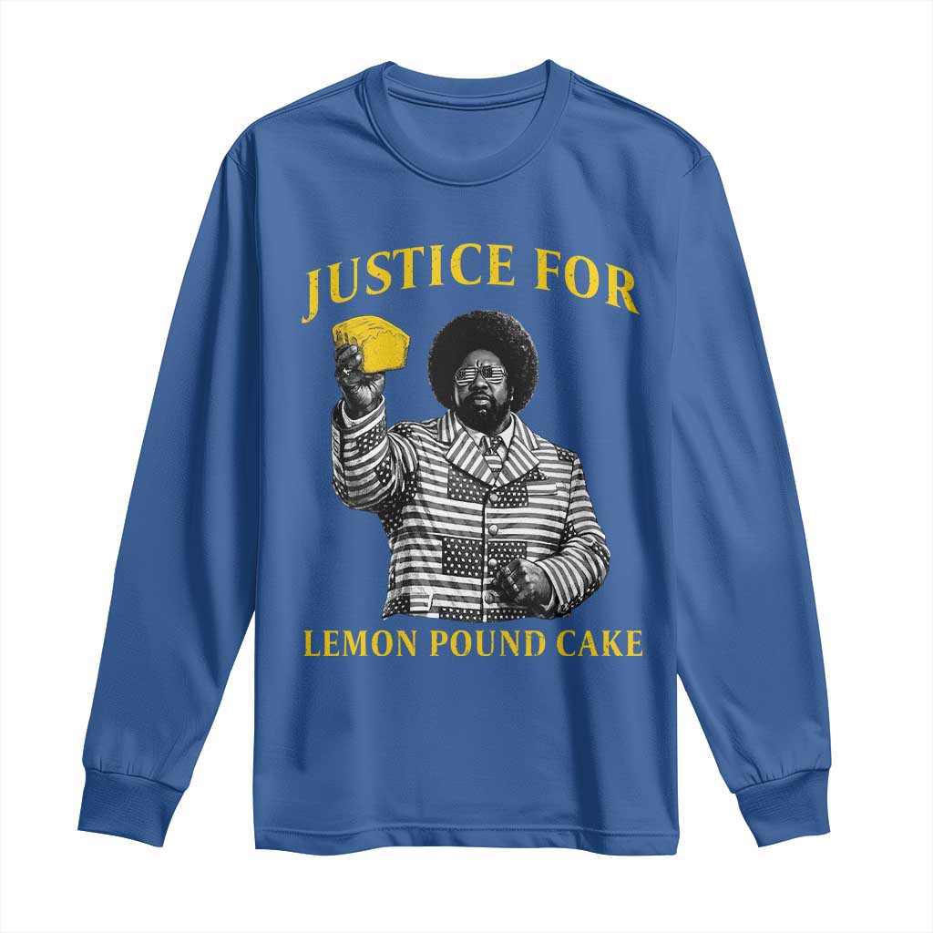 Justice For Lemon Pound Cake Long Sleeve Shirt Vintage Rap Free Speech
