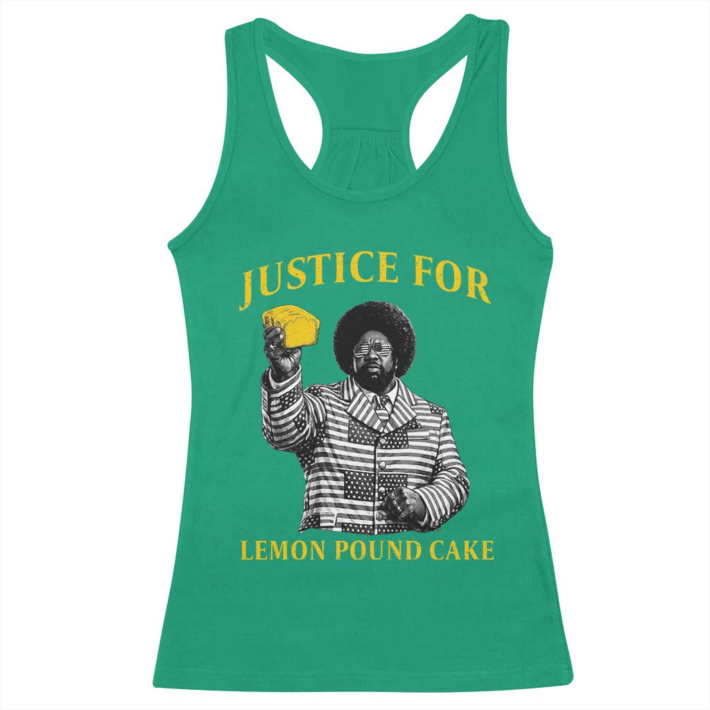 Justice For Lemon Pound Cake Racerback Tank Top Vintage Rap Free Speech