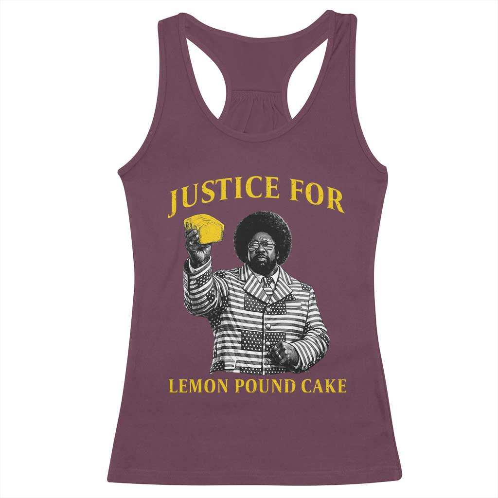 Justice For Lemon Pound Cake Racerback Tank Top Vintage Rap Free Speech