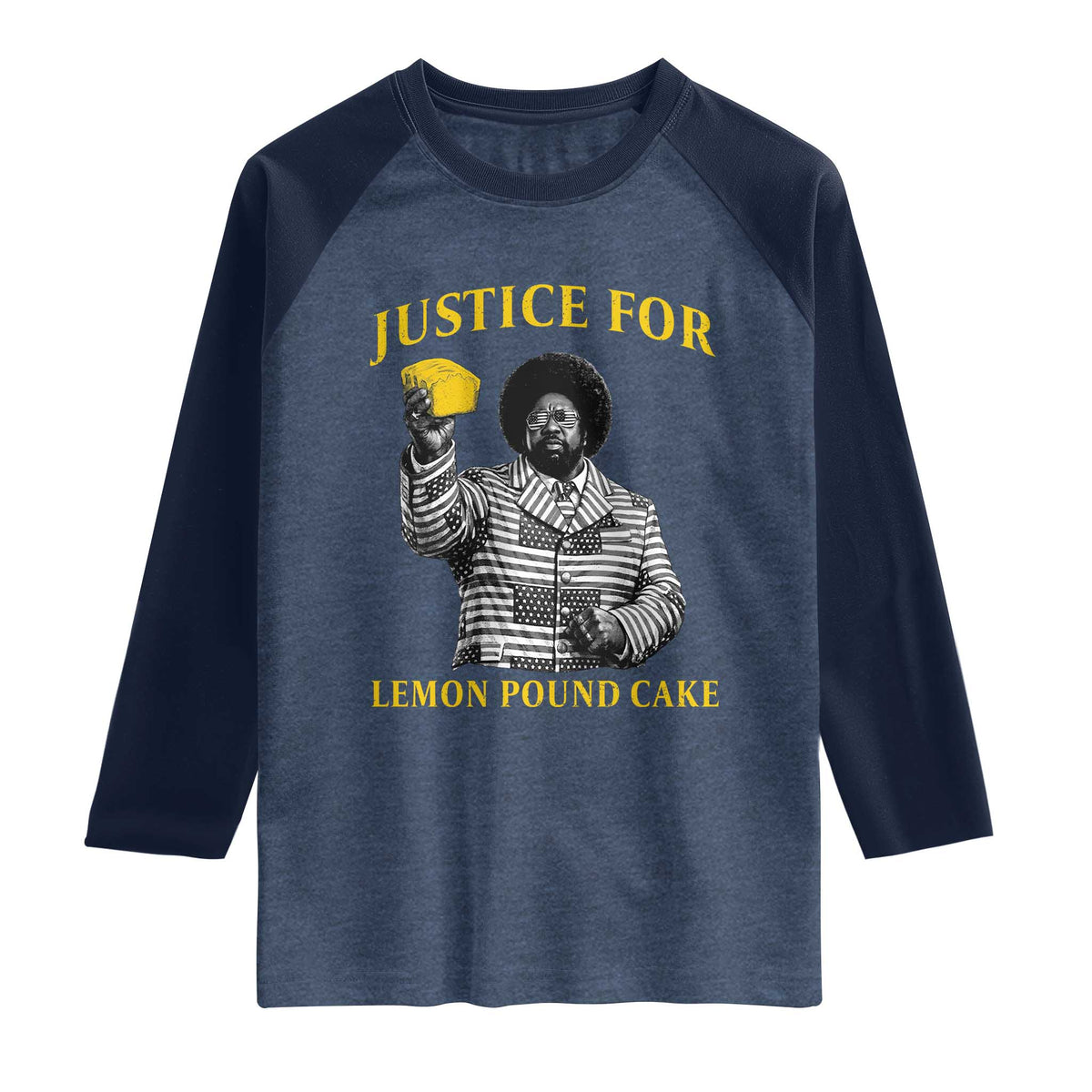Justice For Lemon Pound Cake Raglan Shirt Vintage Rap Free Speech