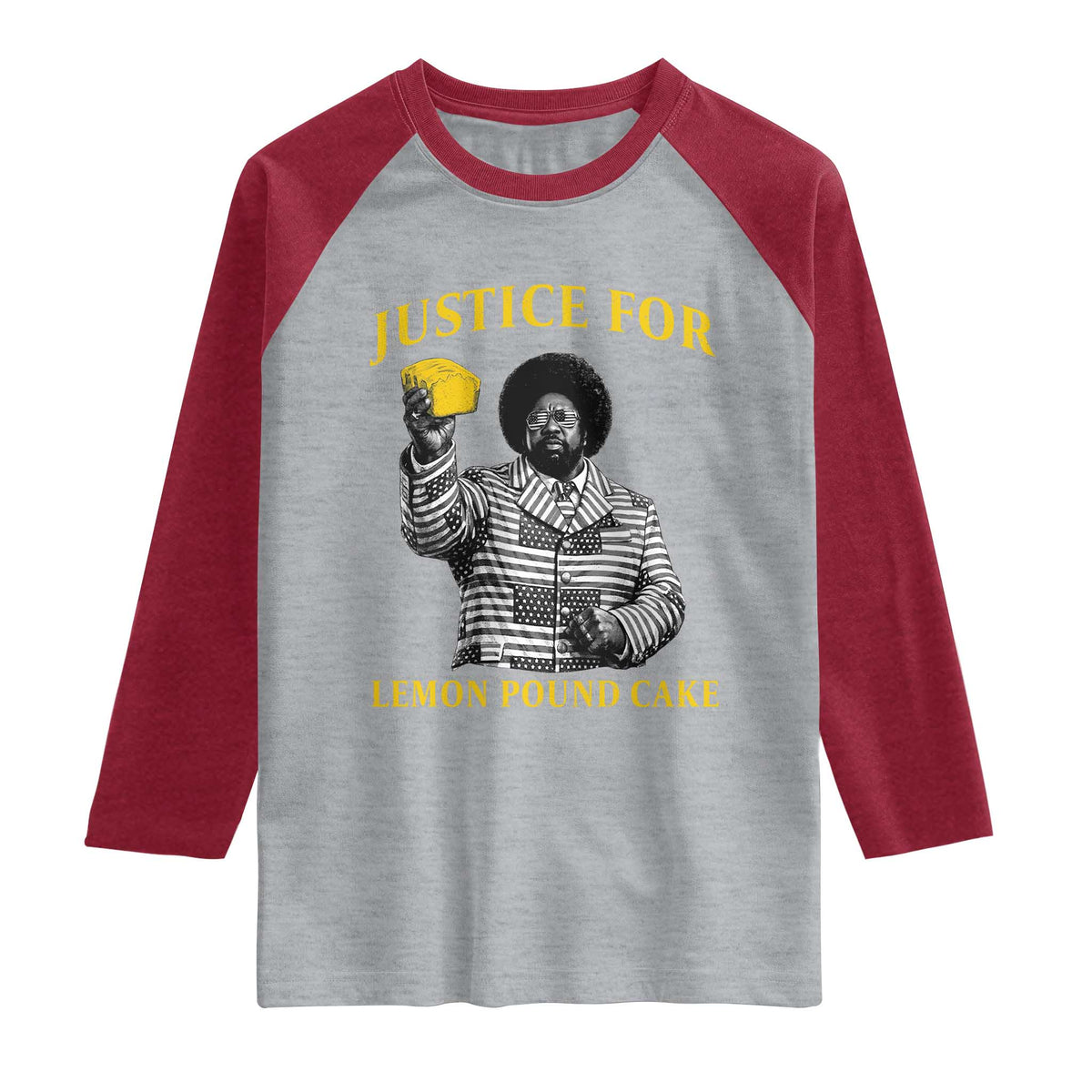 Justice For Lemon Pound Cake Raglan Shirt Vintage Rap Free Speech