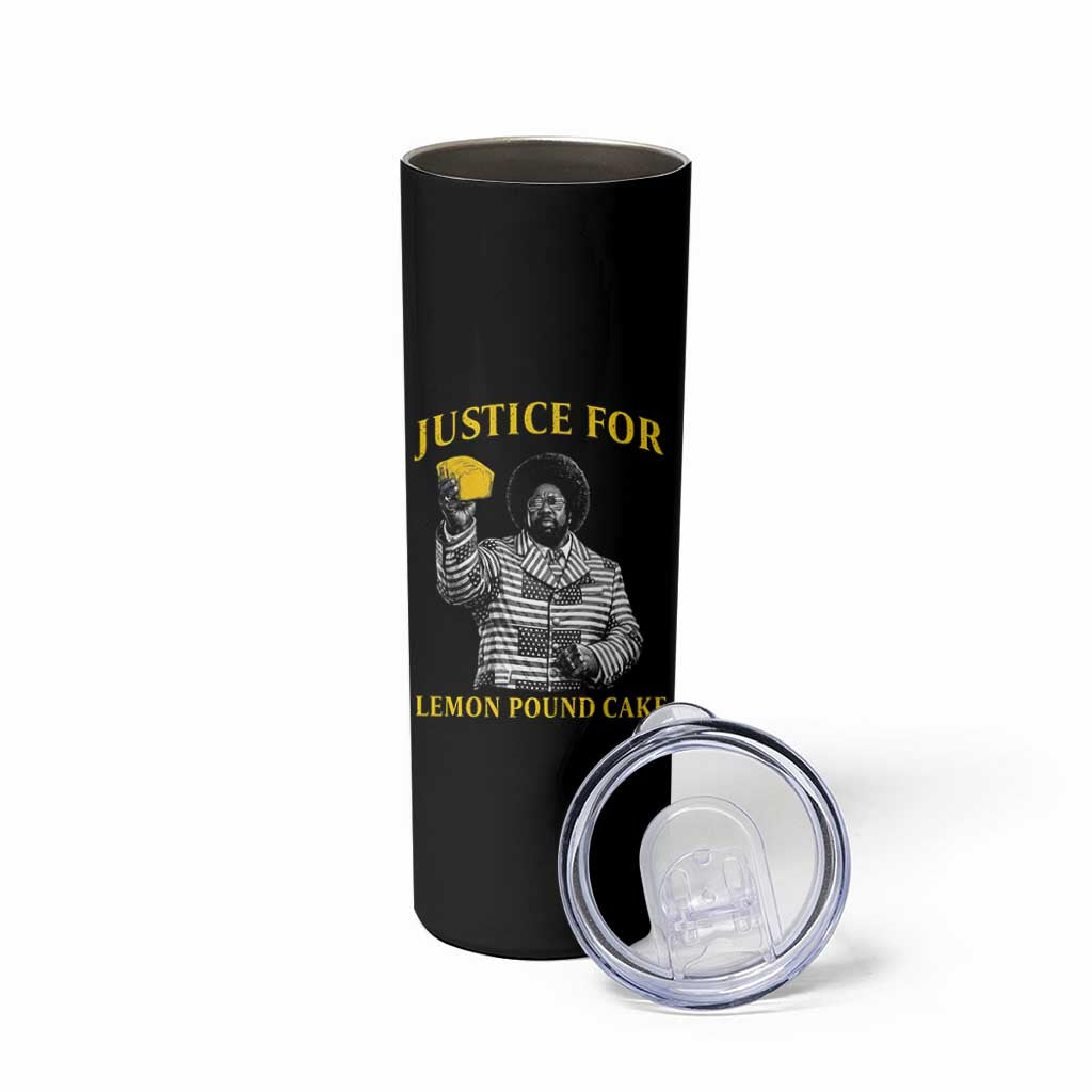 Justice For Lemon Pound Cake Skinny Tumbler Vintage Rap Free Speech