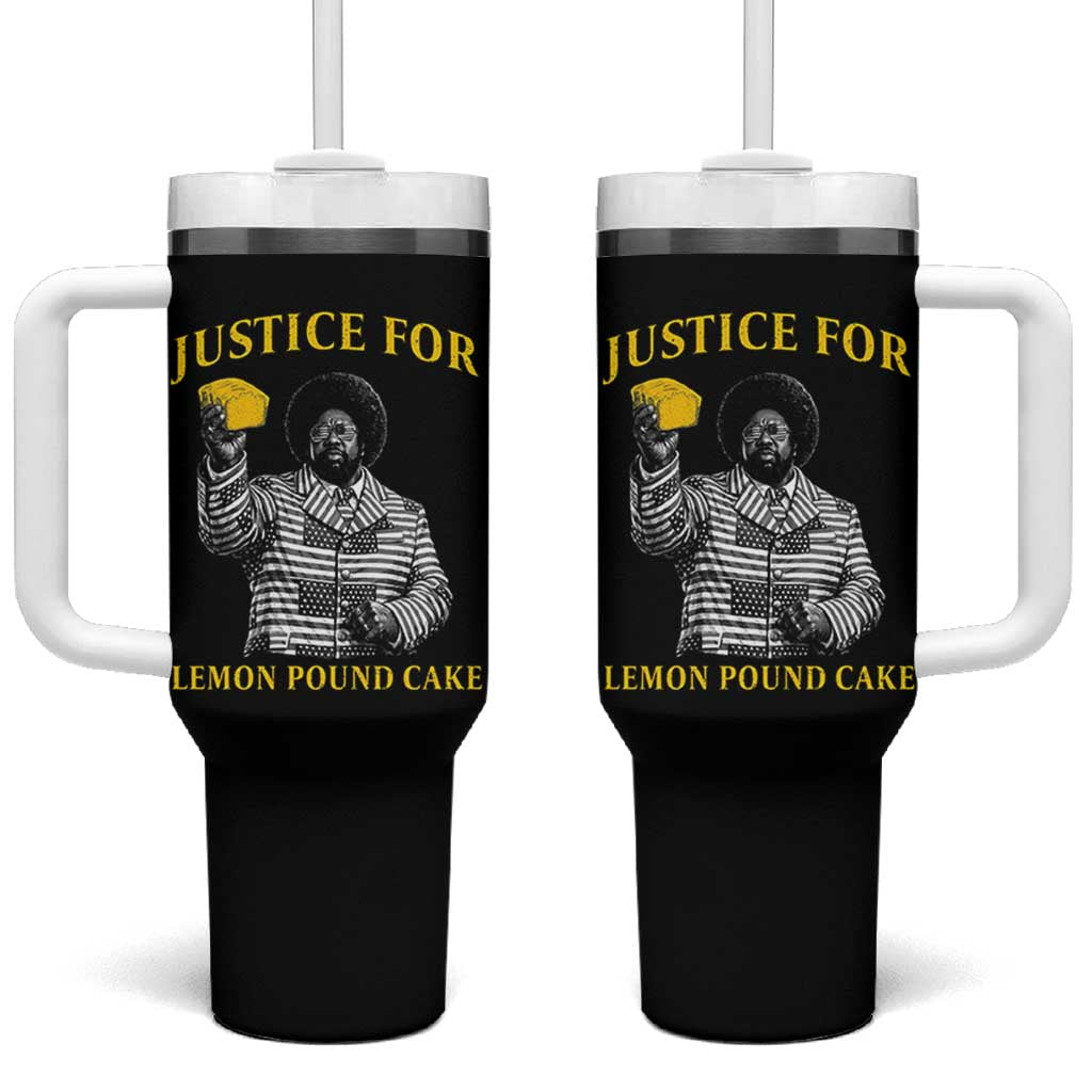 Justice For Lemon Pound Cake Tumbler With Handle Vintage Rap Free Speech