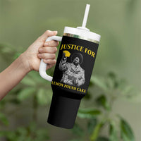 Justice For Lemon Pound Cake Tumbler With Handle Vintage Rap Free Speech