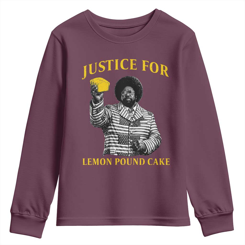 Justice For Lemon Pound Cake Youth Sweatshirt Vintage Rap Free Speech