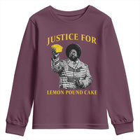 Justice For Lemon Pound Cake Youth Sweatshirt Vintage Rap Free Speech