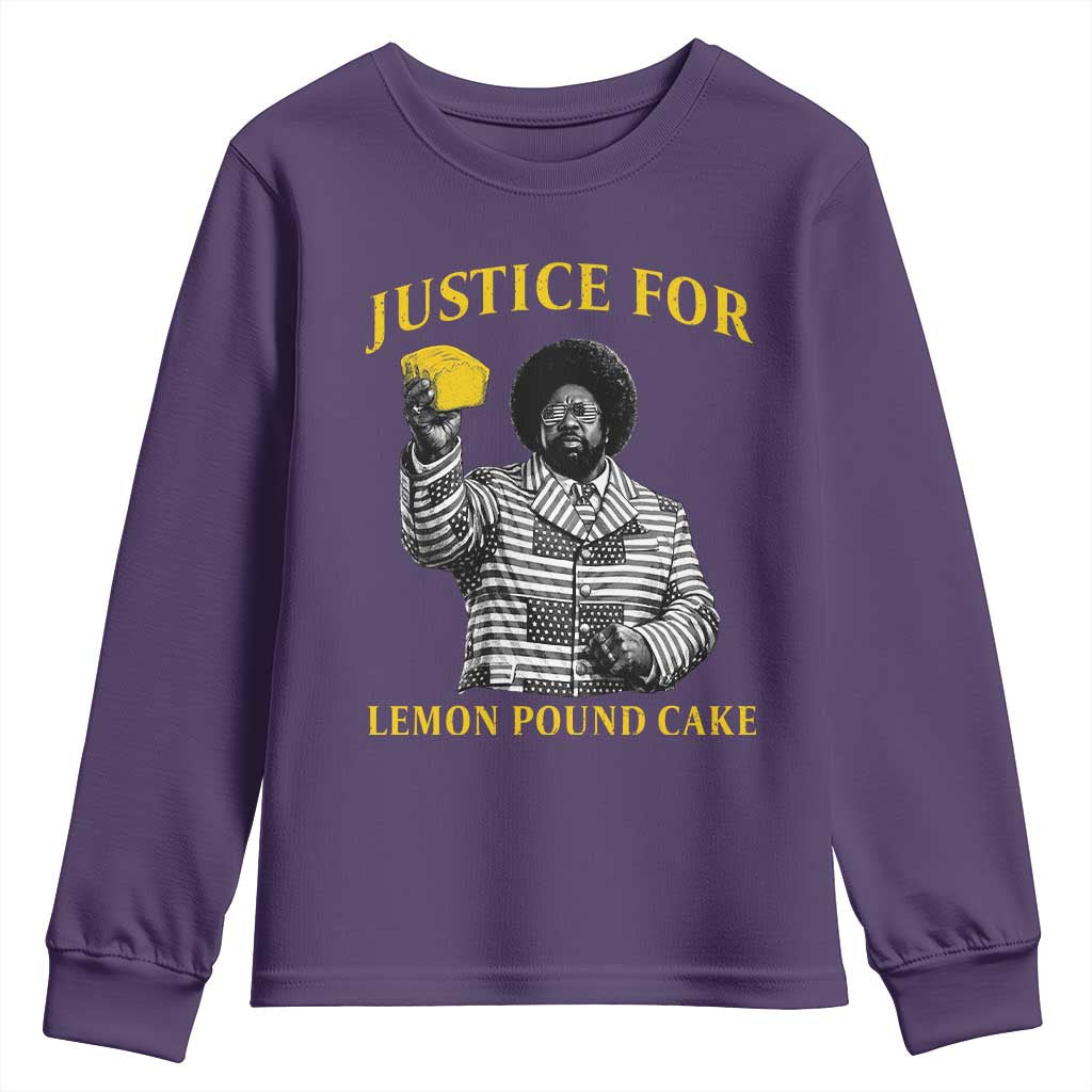 Justice For Lemon Pound Cake Youth Sweatshirt Vintage Rap Free Speech