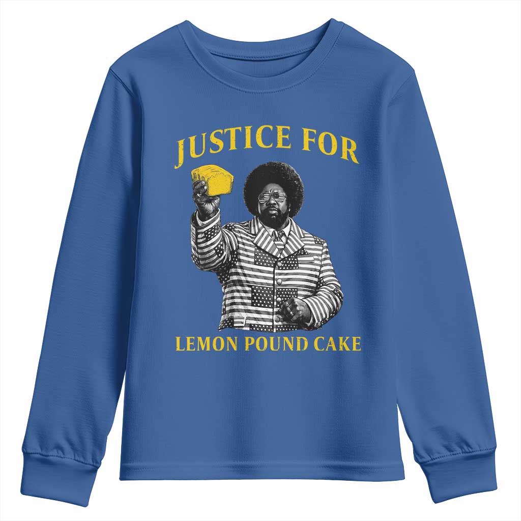 Justice For Lemon Pound Cake Youth Sweatshirt Vintage Rap Free Speech