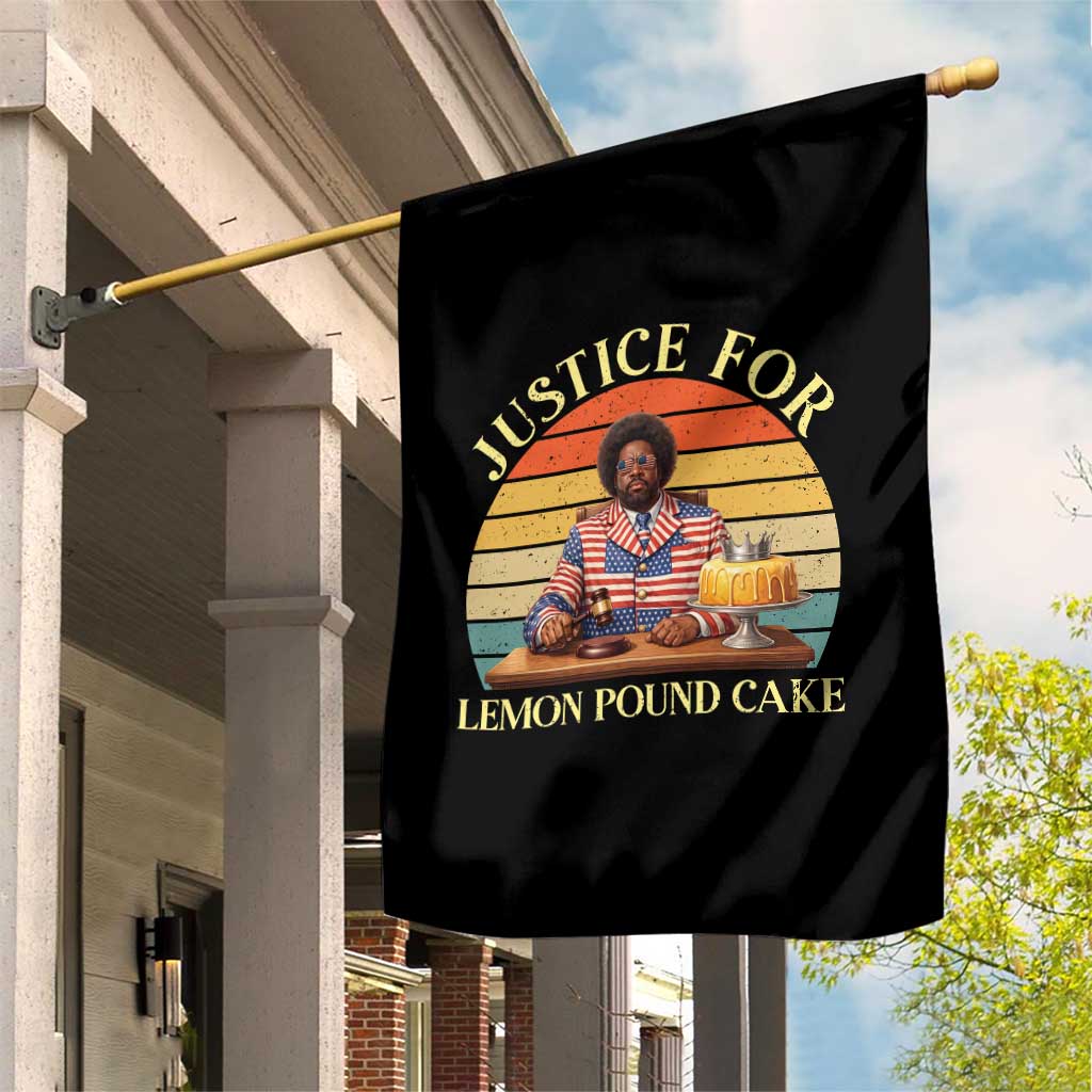 Justice For Lemon Pound Cake Garden Flag Retro Rap Free Speech