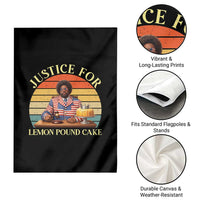 Justice For Lemon Pound Cake Garden Flag Retro Rap Free Speech