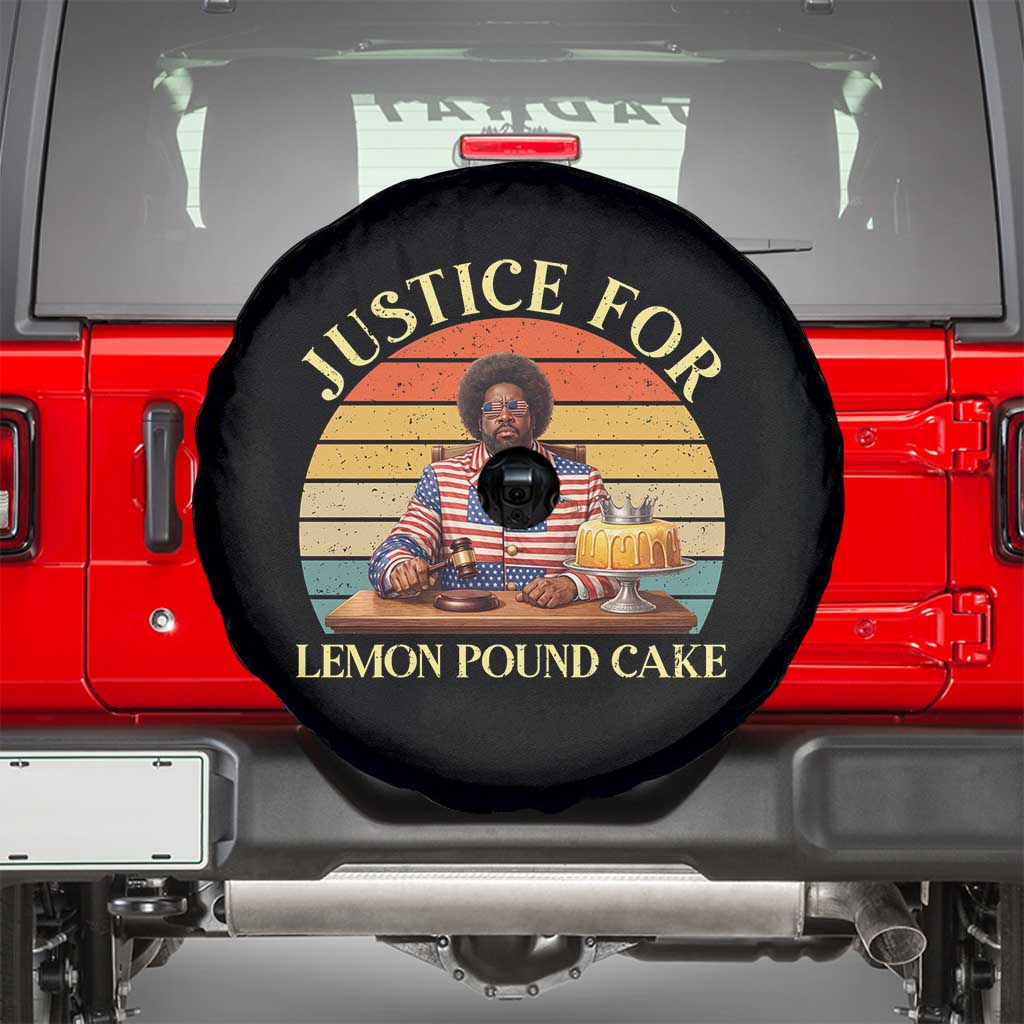 Justice For Lemon Pound Cake Spare Tire Cover Retro Rap Free Speech
