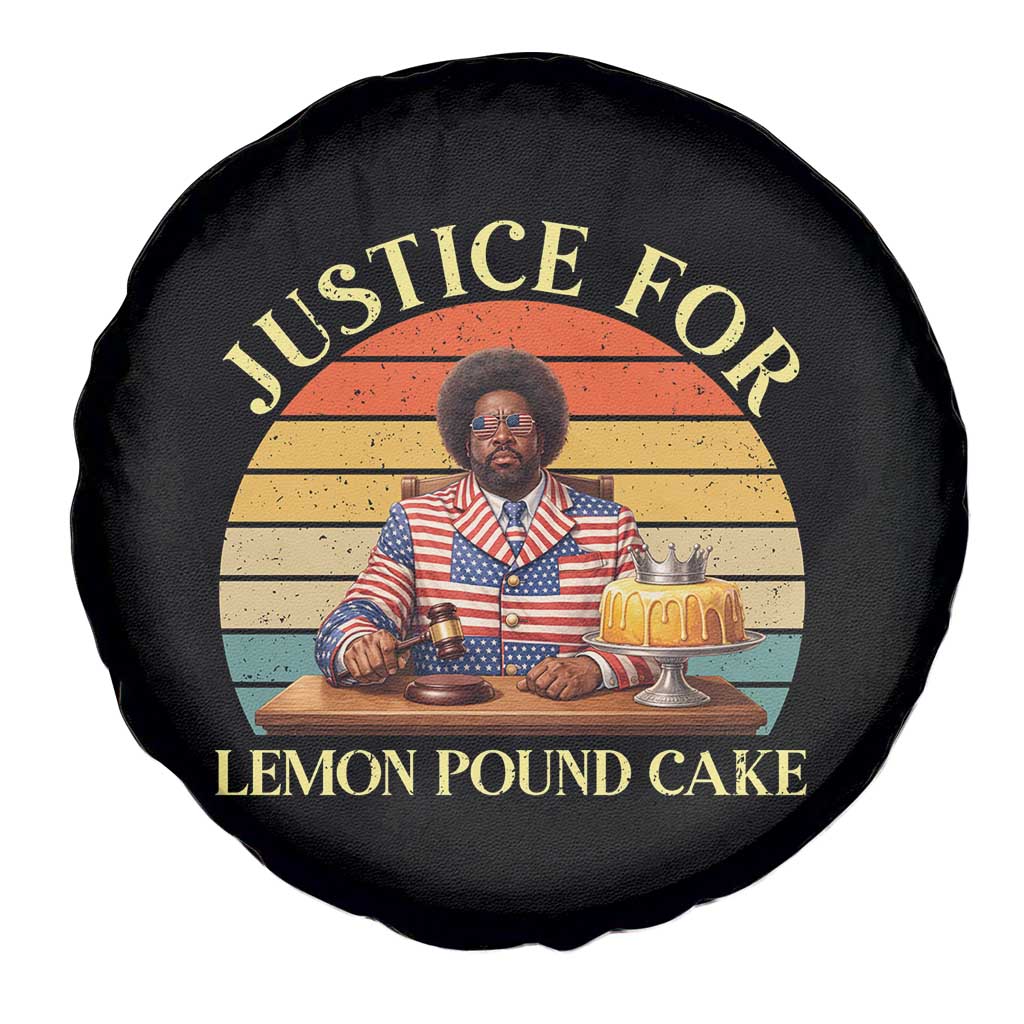 Justice For Lemon Pound Cake Spare Tire Cover Retro Rap Free Speech