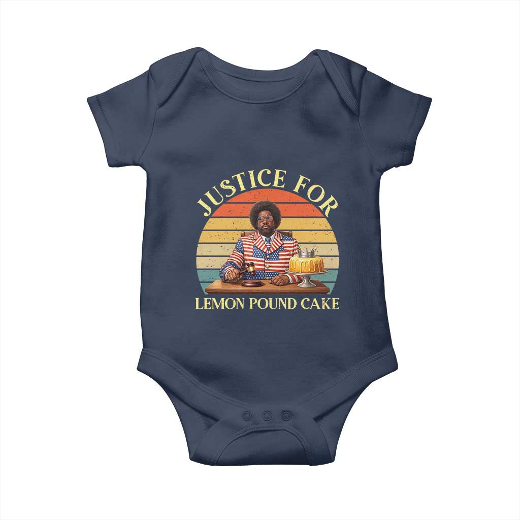Justice For Lemon Pound Cake Baby Onesie Retro Rap Free Speech