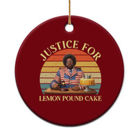 Justice For Lemon Pound Cake Ceramic Ornament Retro Rap Free Speech