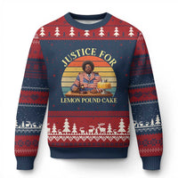 Justice For Lemon Pound Cake Ugly Christmas Sweater Retro Rap Free Speech