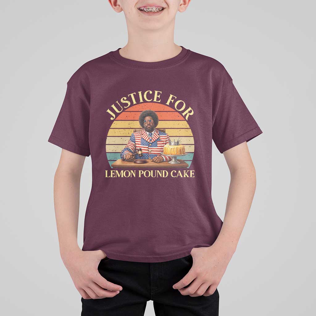 Justice For Lemon Pound Cake T Shirt For Kid Retro Rap Free Speech