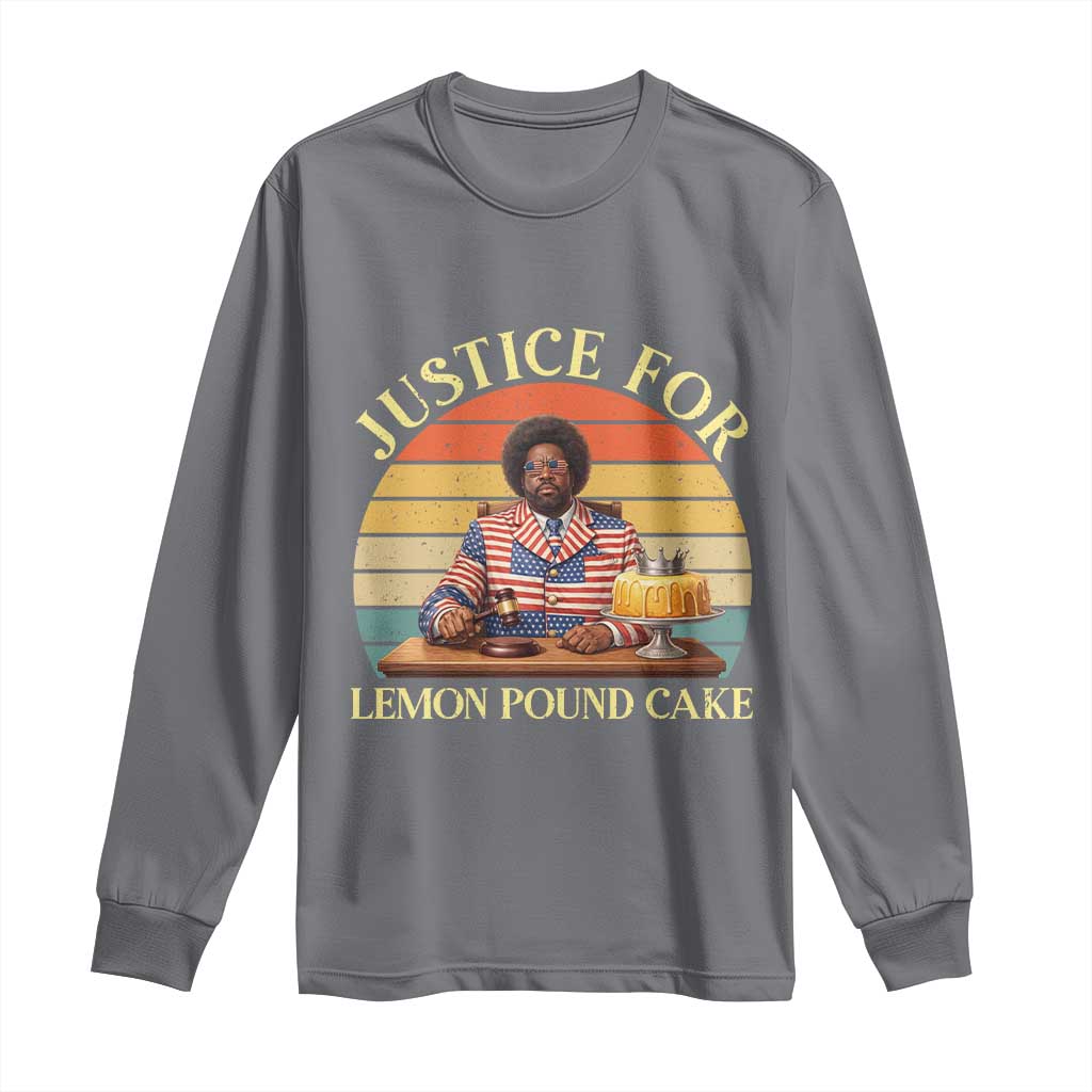 Justice For Lemon Pound Cake Long Sleeve Shirt Retro Rap Free Speech