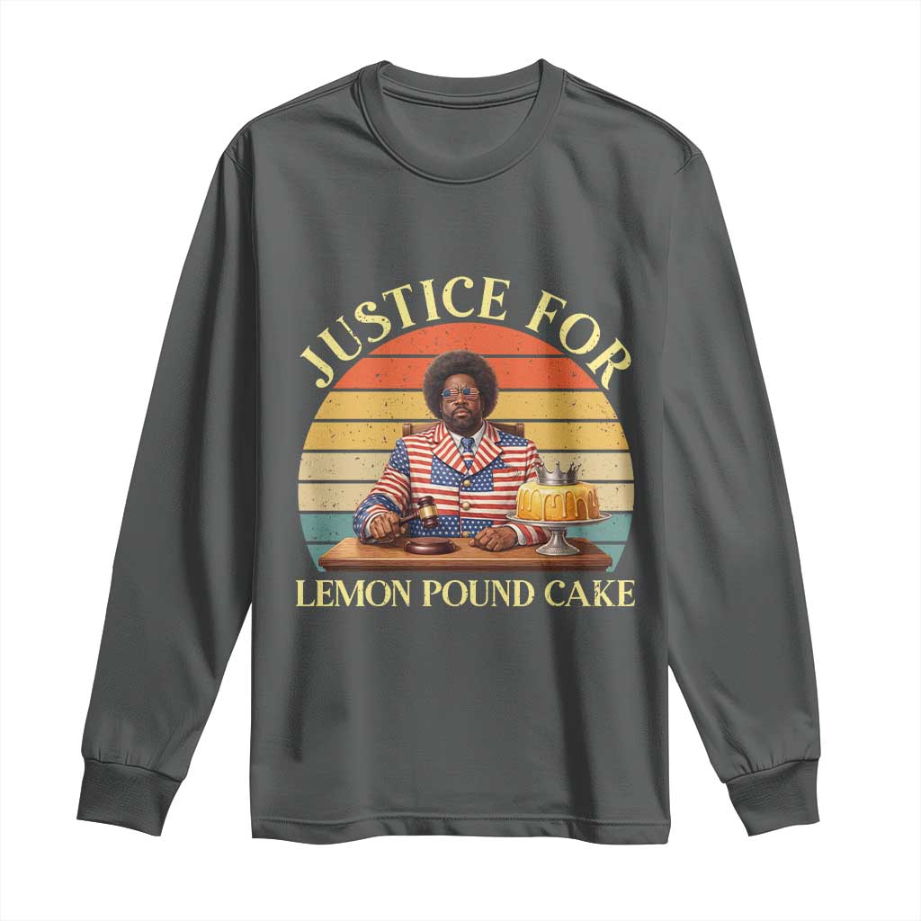 Justice For Lemon Pound Cake Long Sleeve Shirt Retro Rap Free Speech