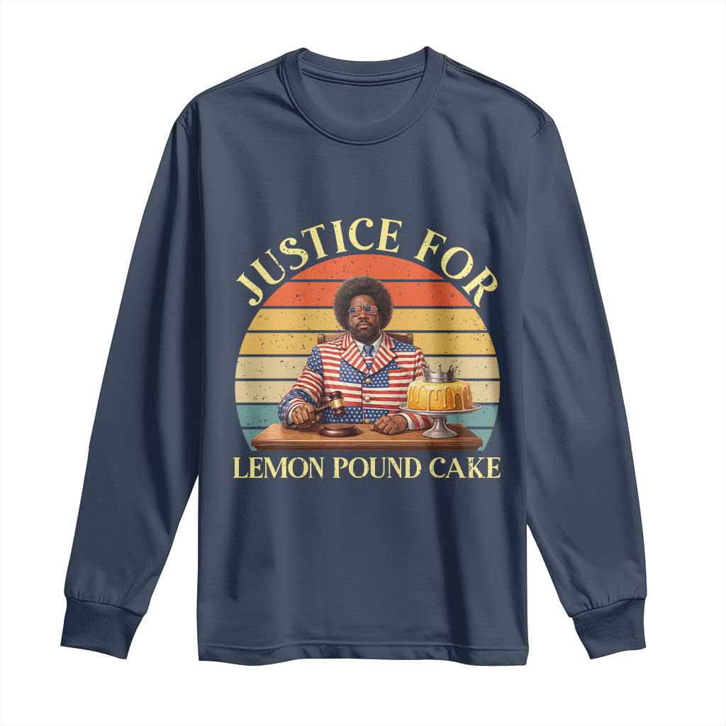 Justice For Lemon Pound Cake Long Sleeve Shirt Retro Rap Free Speech
