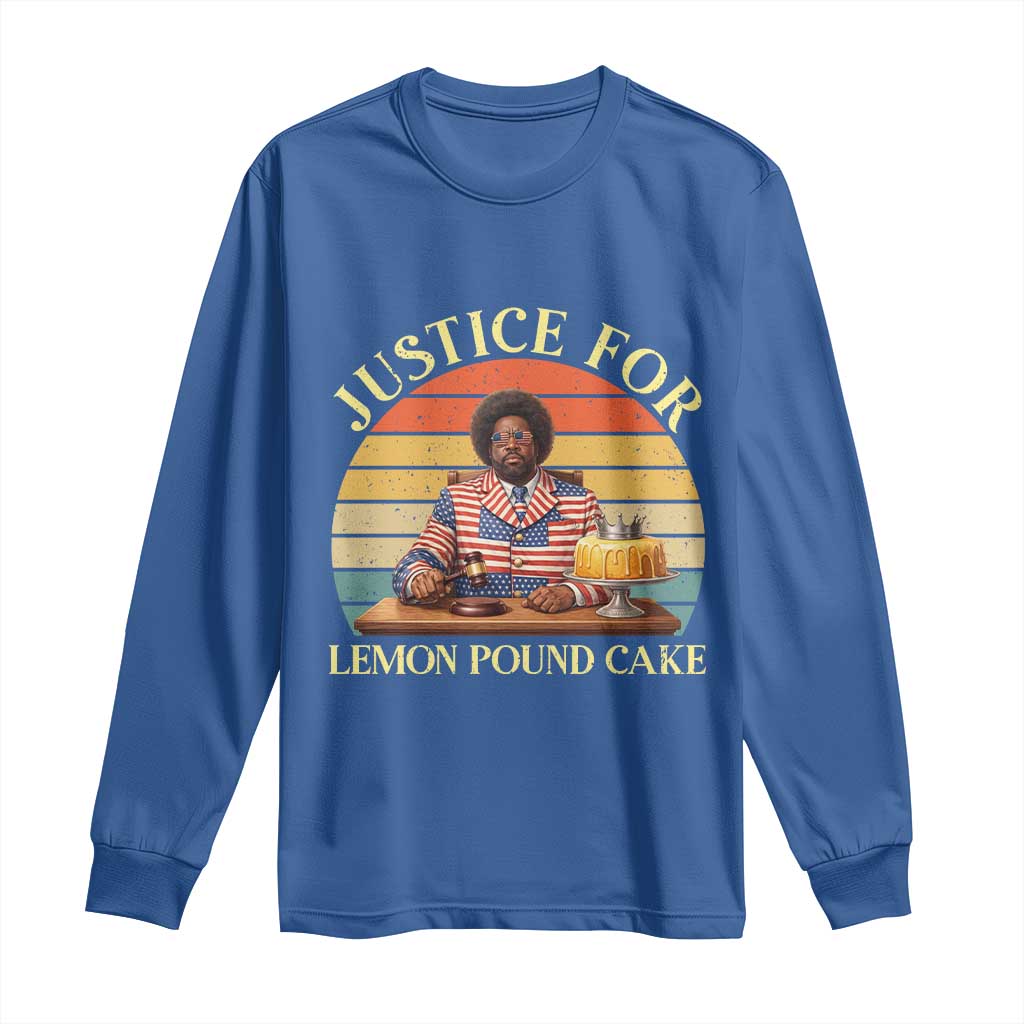 Justice For Lemon Pound Cake Long Sleeve Shirt Retro Rap Free Speech