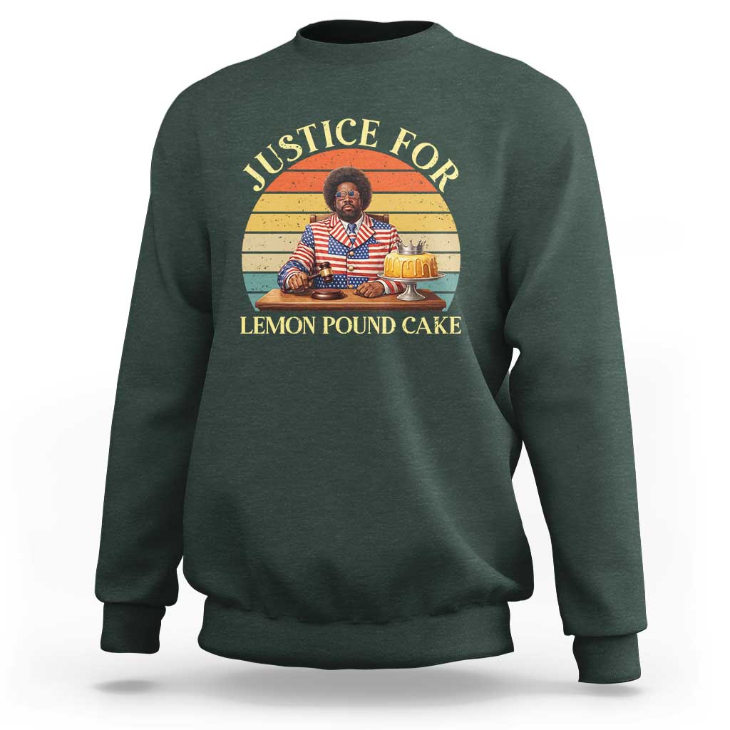 Justice For Lemon Pound Cake Sweatshirt Retro Rap Free Speech