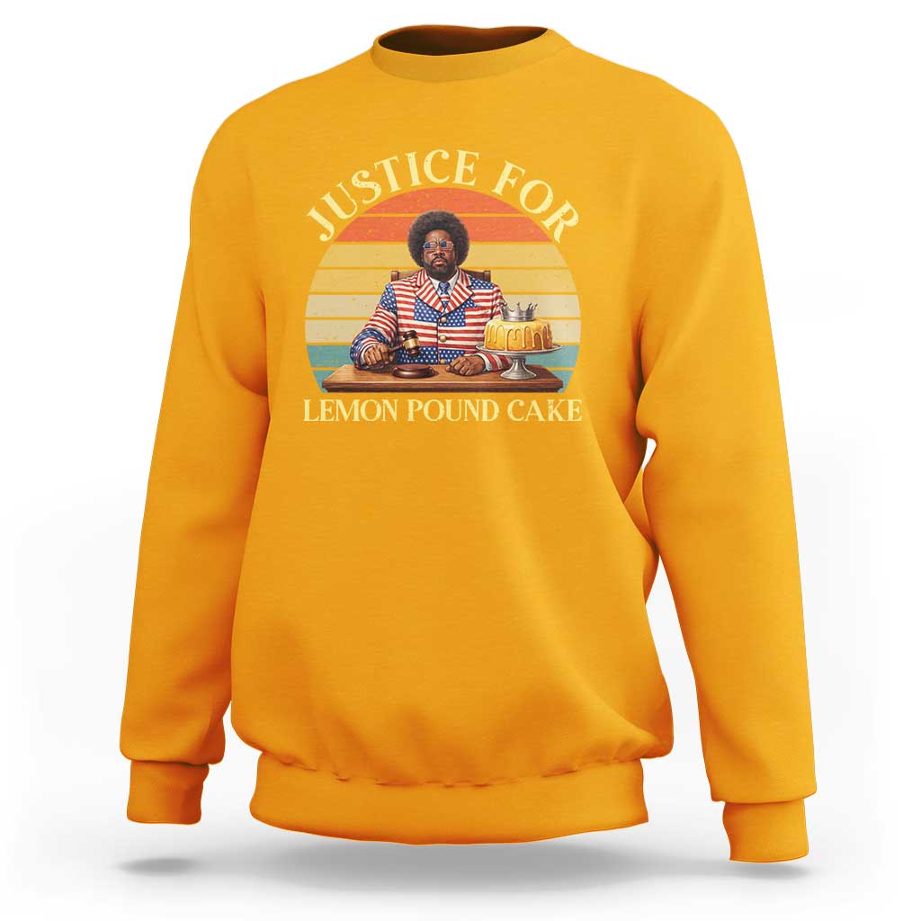 Justice For Lemon Pound Cake Sweatshirt Retro Rap Free Speech