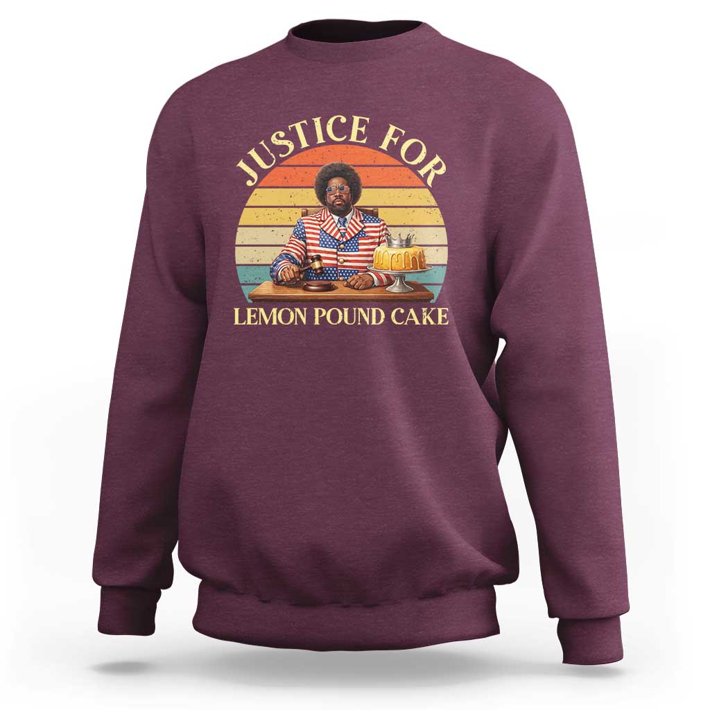 Justice For Lemon Pound Cake Sweatshirt Retro Rap Free Speech
