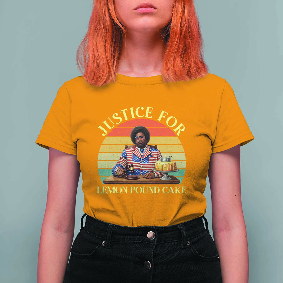 Justice For Lemon Pound Cake T Shirt For Women Retro Rap Free Speech