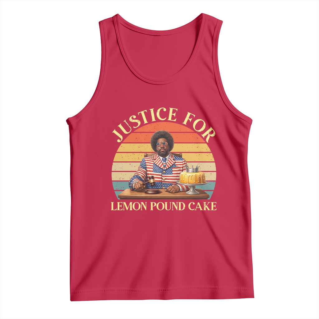 Justice For Lemon Pound Cake Tank Top Retro Rap Free Speech